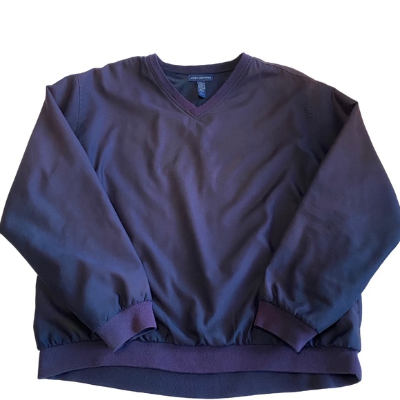 JOHN ASHFORD Retro 90s Purple Lined V-Neck Windbreaker Pullover Jacket L - Picture 15 of 15